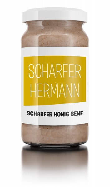 Scharfer Hermann - klein-körniger Senf mit Honig und scharfer Senfsaat