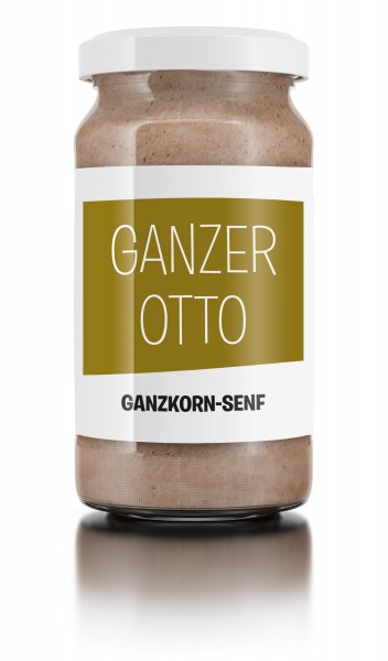Ganzer Otto - mittelscharfer Senf mit ganzen, große Senfkörnern - für Diabetiker geeignet